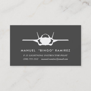 F-35 Lightning 2 Pilot Professional Business Card