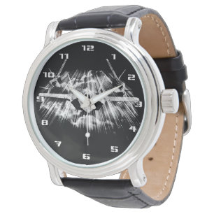 F-35 Lightning II Black Vintage Leather Watch