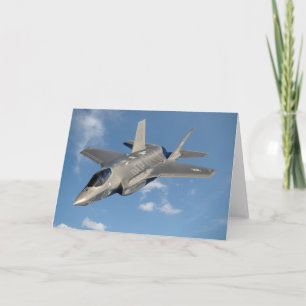 F-35 Lightning II Panther Jet Fighter in Sky Card