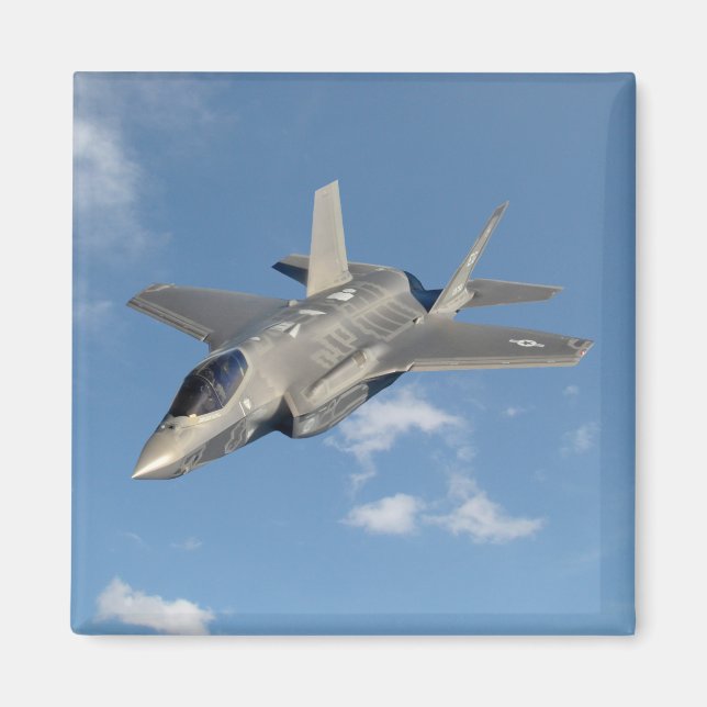 F-35 Lightning II Panther Jet Fighter in Sky Magnet (Front)