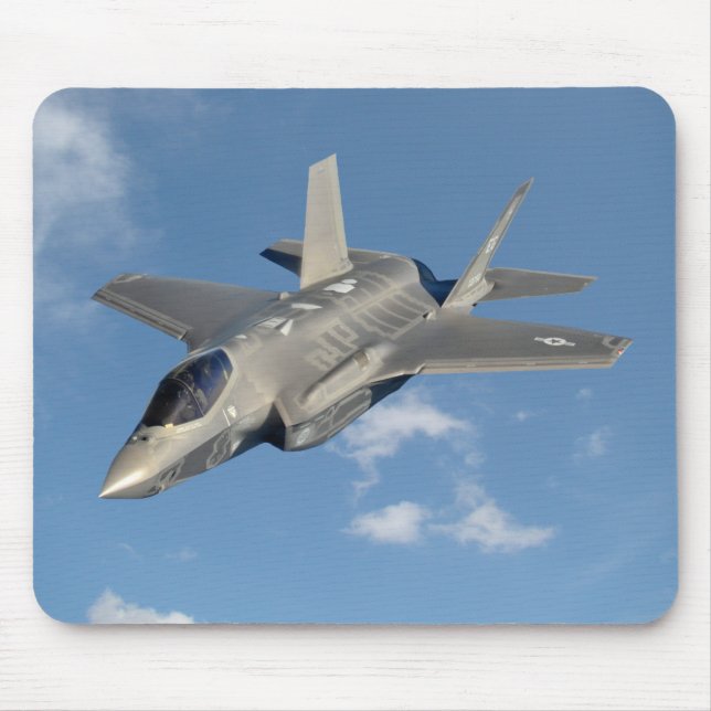 F-35 Lightning II Panther Jet Fighter in Sky Mouse Mat (Front)