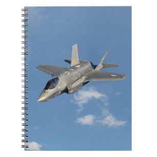 F-35 Lightning II Panther Jet Fighter in Sky Notebook