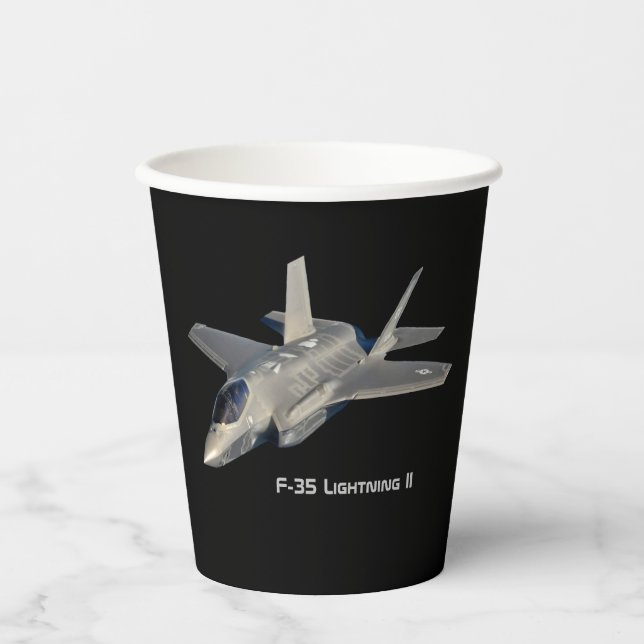 F-35 Lightning II Panther Jet Fighter Paper Cups (Front)