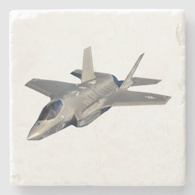 F-35 Lightning II Panther Jet Fighter Stone Coaster (Front)