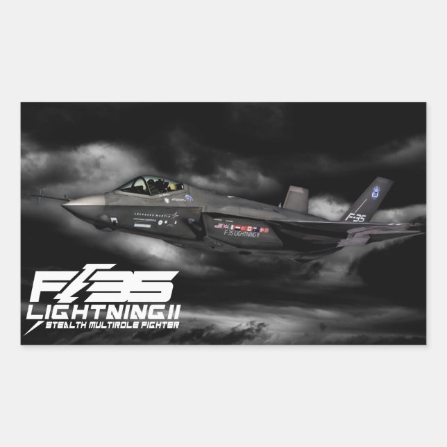 F-35 Lightning II Rectangular Sticker (Front)