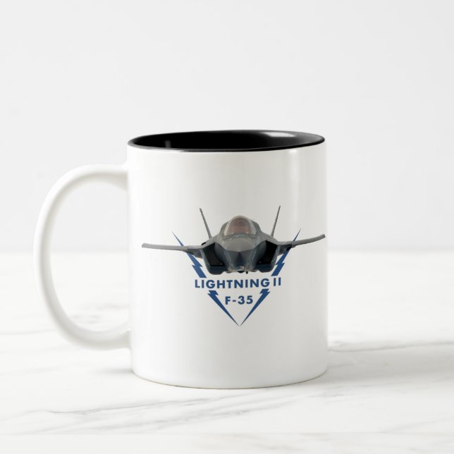 F-35 Lightning II Two-Tone Coffee Mug (Left)