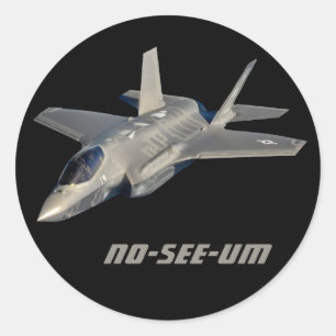 F-35 No-See-Um Jet Fighter Classic Round Sticker