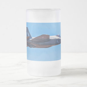 F-35A Lightning II Frosted Glass Beer Mug
