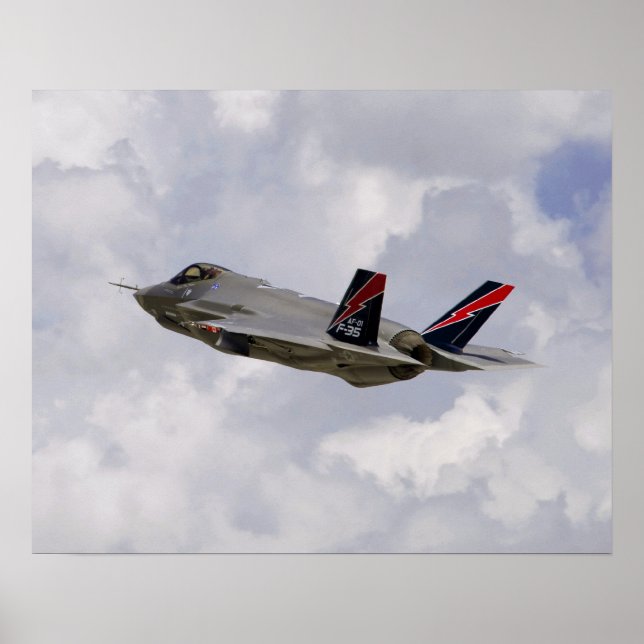 F-35A Lightning II Joint Strike Fighter Aircraft Poster (Front)