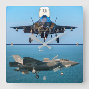 F-35B LIGHTNING II SQUARE WALL CLOCK