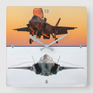 F-35B LIGHTNING II SQUARE WALL CLOCK