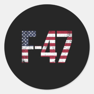 F-47 Aircraft Fighter Jet 6th Generation Fighter  Classic Round Sticker