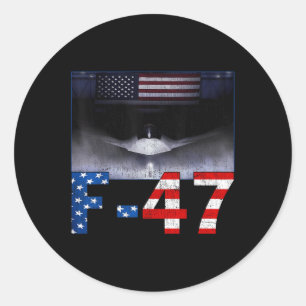 F-47 Usa Superpower Dominance, F47 Aircraft  Classic Round Sticker