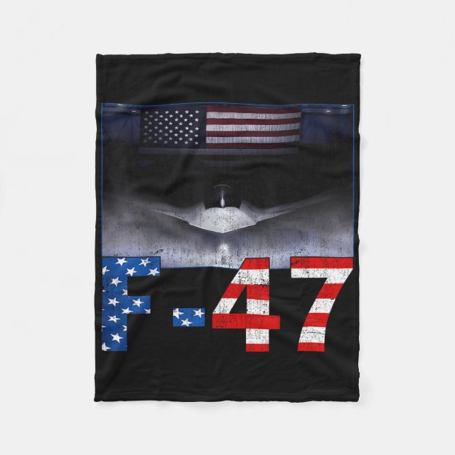 F-47 Usa Superpower Dominance, F47 Aircraft  Fleece Blanket (Front)