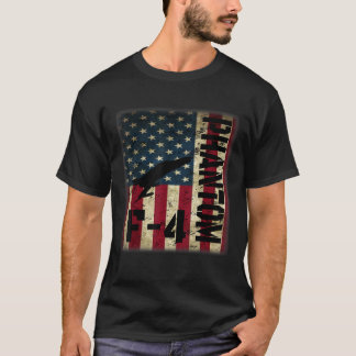 F 4 Phantom American Flag Fighter Jet Pilot Patrio T-Shirt