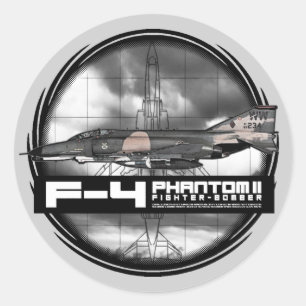 F-4 Phantom II Classic Round Sticker