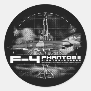 F-4 Phantom II Classic Round Sticker