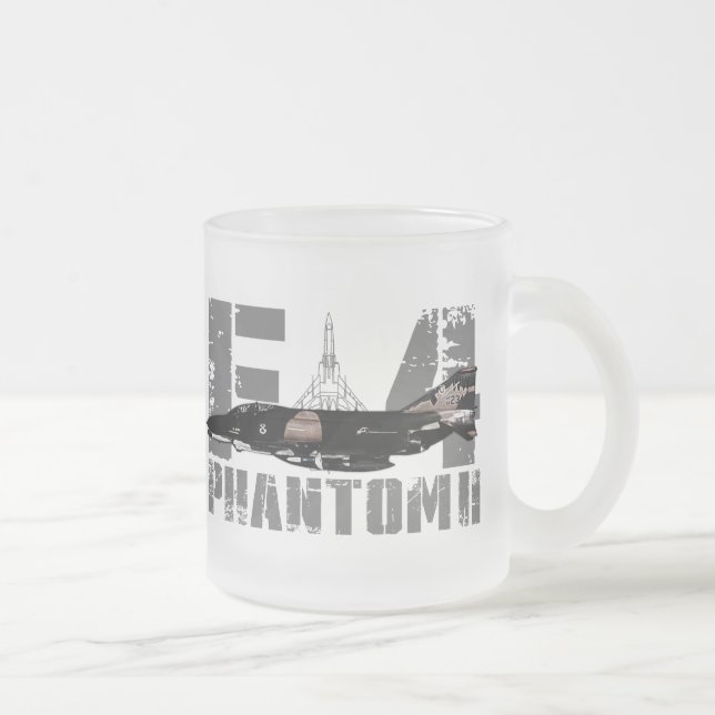 F-4 Phantom II Frosted Glass Coffee Mug (Right)