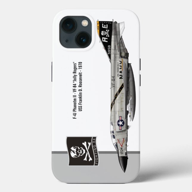 F-4 Phantom II VF-84 Jolly Rogers profile Case-Mate iPhone Case (Back)