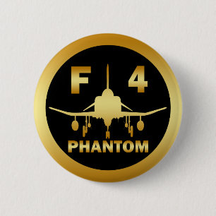 F-4 PHANTOM JET 6 CM ROUND BADGE