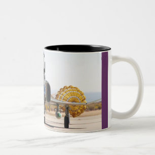 F-4 Phantom with Drag Chute Two-Tone Coffee Mug