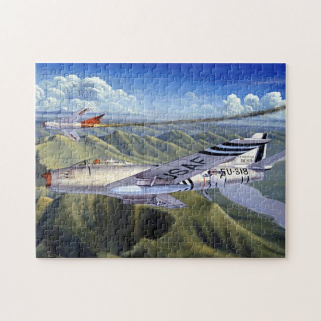 F-86 Sabre In Flight Jigsaw Puzzle (Horizontal)
