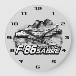 F-86 Sabre Large Clock