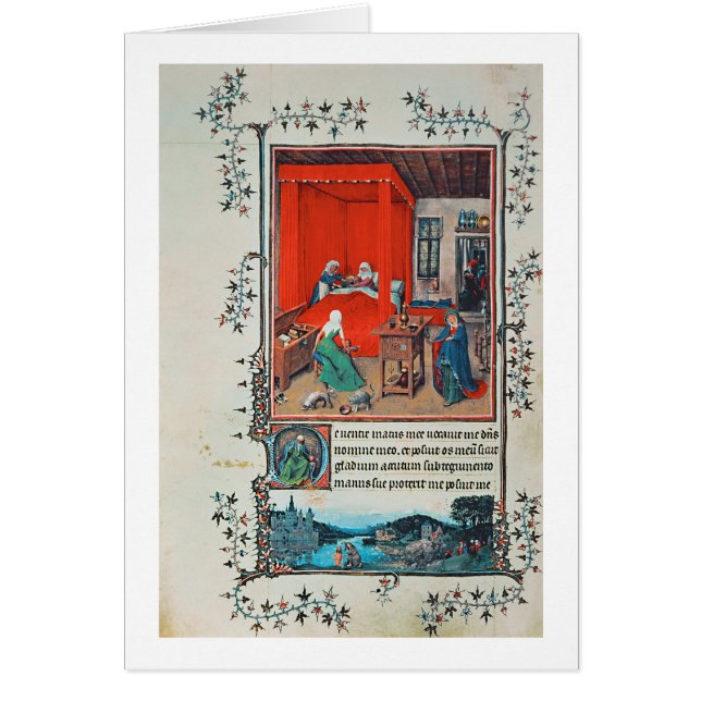 f.93v The Birth of John the Baptist and the Baptis (Front)