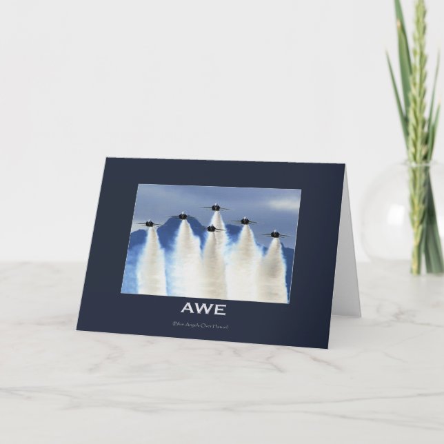 F/A-18 Fighter Jet Plane Air Show Stunt Thank You Card (Front)