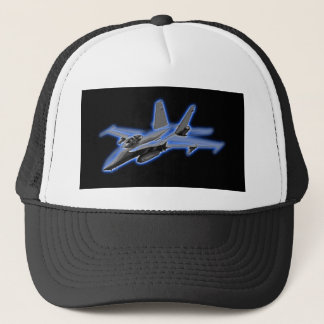 F/A-18 Hornet Blue Fighter Jet Trucker Hat