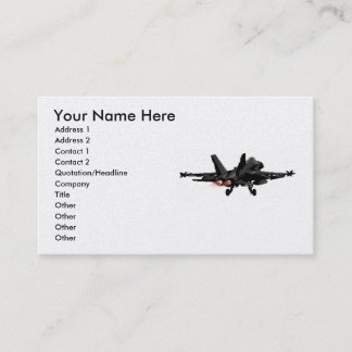 F/A-18 Hornet  Fighter Jet Business Cards