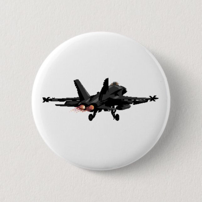 F/A-18 Hornet  Fighter Jet  Button (Front)