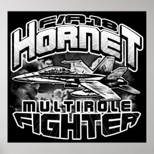 F/A-18 Hornet Poster Template BK Poster