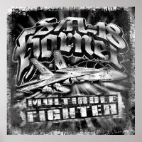 F/A-18 Hornet Poster Template BK Poster