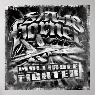 F/A-18 Hornet Poster Template BK Poster