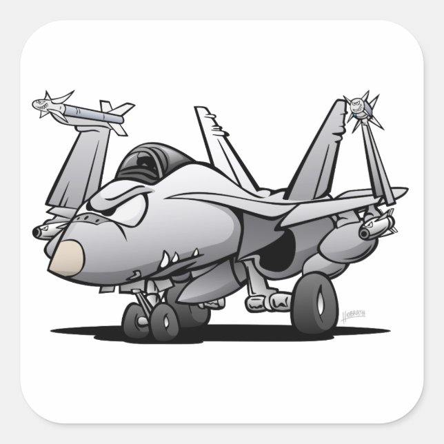 F/A-18 Hornet Square Sticker (Front)