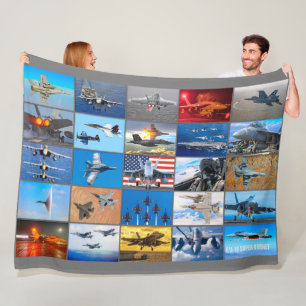 F/A-18 SUPER HORNET “MONTAGE” FLEECE BLANKET