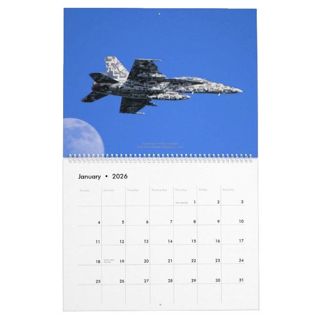 F/A-18 Super Hornets of VFA-122 "Flying Eagles" Calendar (Jan 2026)