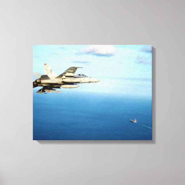 F/A-18A Hornet Strike Fighter Squadron 87 Canvas Print (Front)