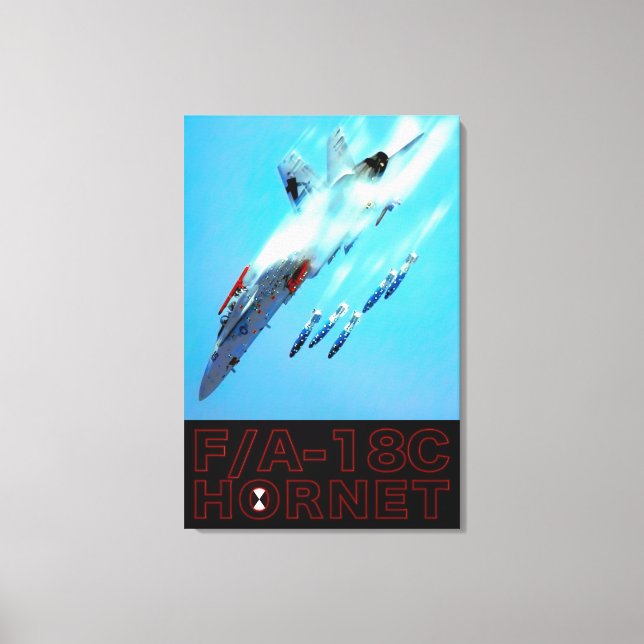 F/A-18C HORNET 24x36 Canvas Print (Front)