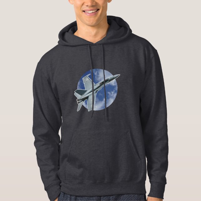 F/A-18C Hornet on a Circular Cloud Hoodie (Front)