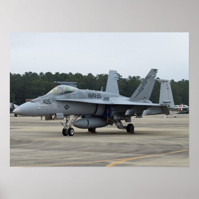 F/A-18C of VMFA-251 from MCAS Beaufort, SC Poster (Front)