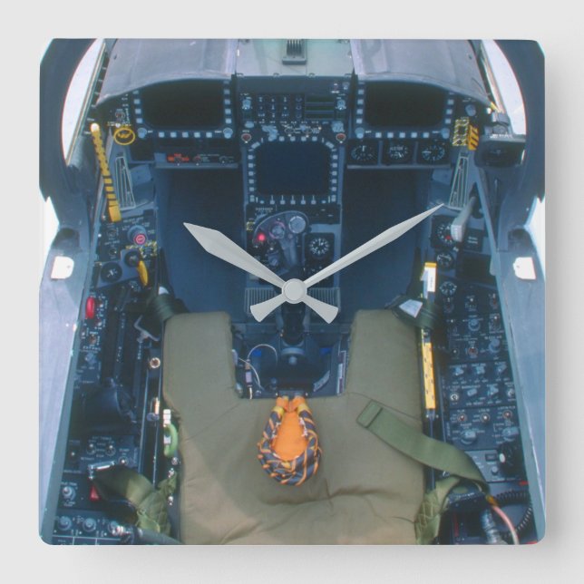 F/A-18D HORNET COCKPIT SQUARE WALL CLOCK (Front)
