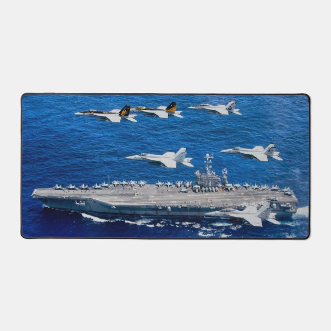 F/A-18E/F SUPER HORNET and CVN 74 Desk Mat (Front)