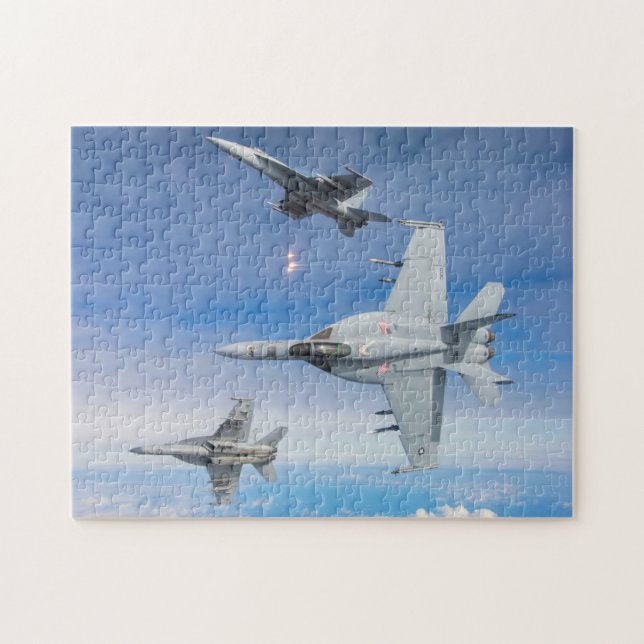 F/A-18E SUPER HORNET (11x14 INCH) Jigsaw Puzzle (Horizontal)