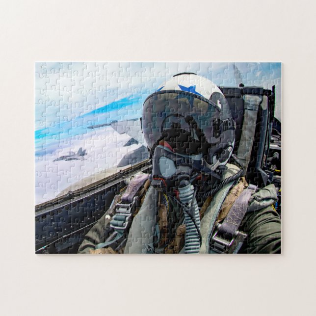 F/A-18E SUPER HORNET PILOT (11x14 INCH) Jigsaw Puzzle (Horizontal)