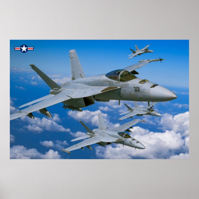 F/A-18E SUPER HORNET POSTER (Front)
