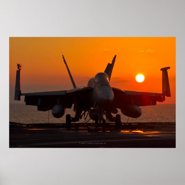F/A-18E SUPER HORNET SUNSET POSTER (Front)