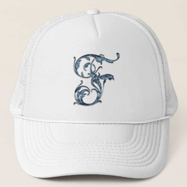 F alphabet letter personalised HAT  (Front)