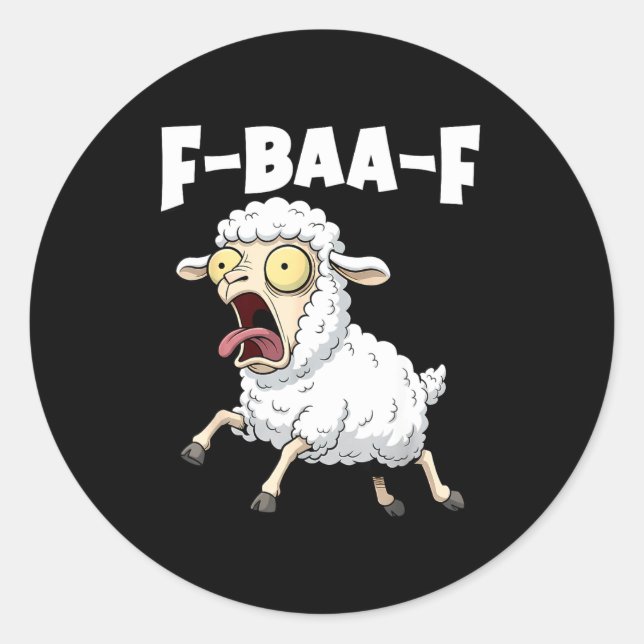 F-baa-f Meme – Funny Screaming Meme Graphic  Classic Round Sticker (Front)